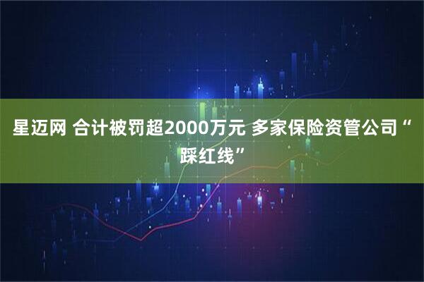 星迈网 合计被罚超2000万元 多家保险资管公司“踩红线”